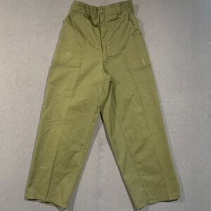 Military Surplus OG-507 Utility Pants Mens 26 Green Distressed Modified Altered